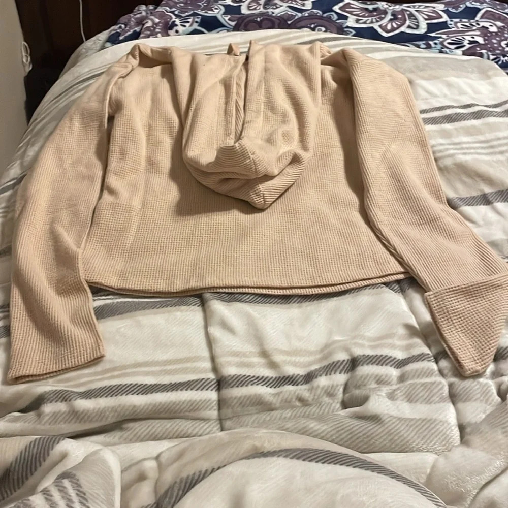 NWT n:PHILANTHROPY Blaire Waffle Knit Cut Out Sweatshirt XS‎ Party Festival Club - Picture 2 of 10